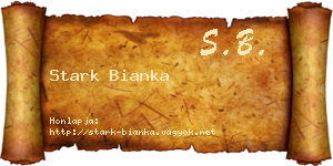 Stark Bianka névjegykártya
